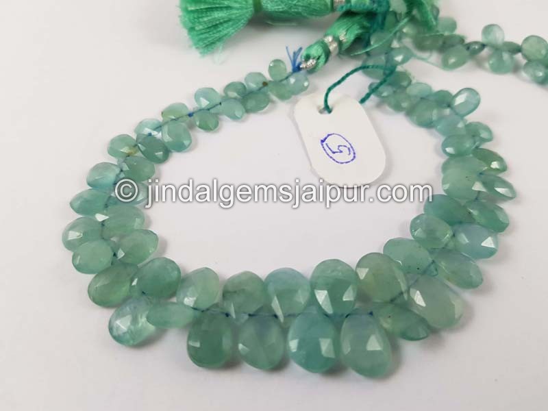 Paraiba Blue Grandidierite Faceted Pear Beads